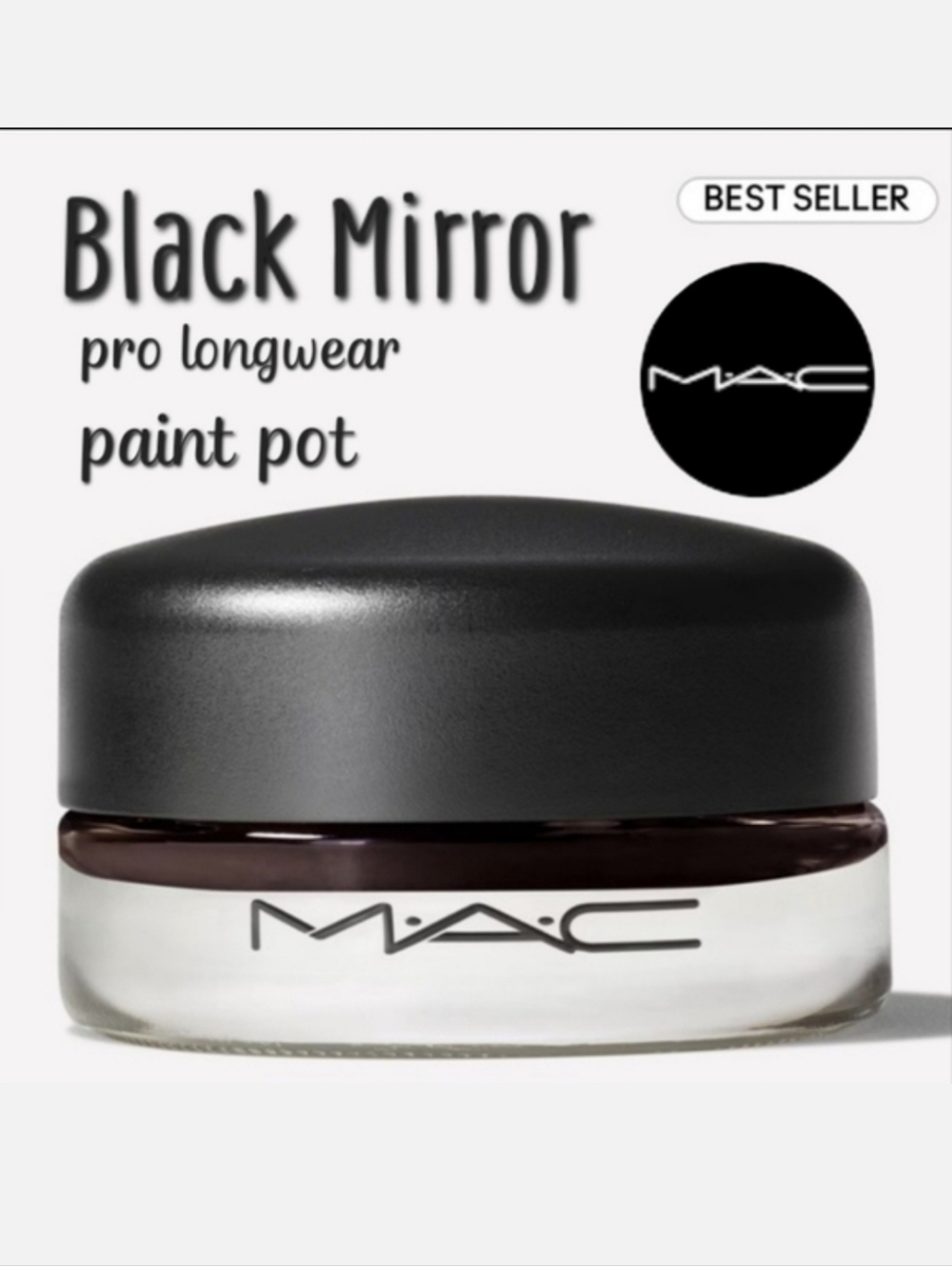 Mac Cosmetics Pro Longwear Paint Pot Black Mirror Brand New in Box Authentic